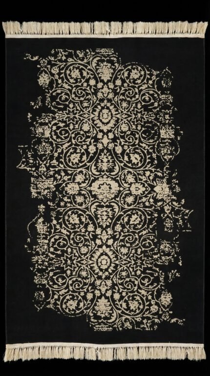 Black Modern Carpet Oman | Luxury Minimal Rug